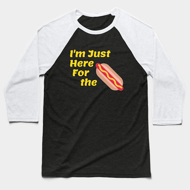 Hot dog humor Baseball T-Shirt by Island Chef2